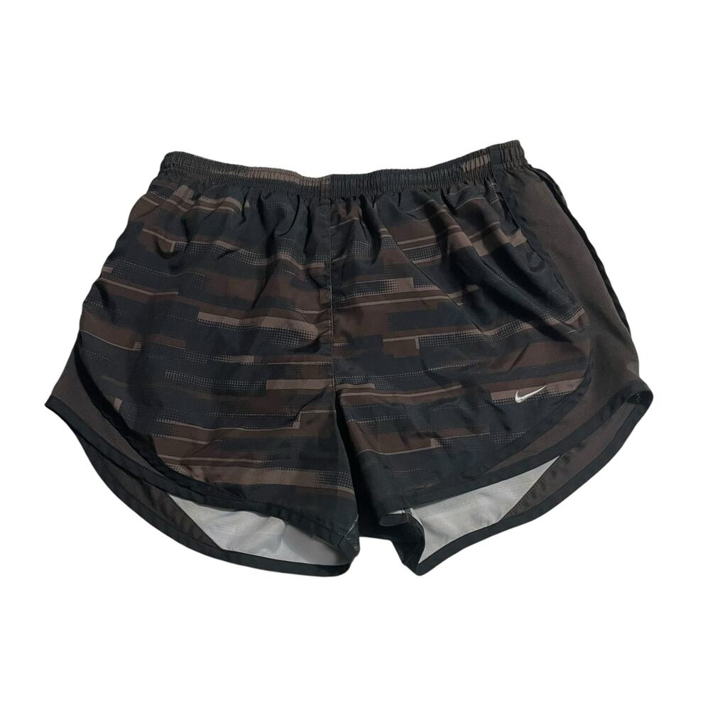 Nike Womens Athletic Shorts Medium Brown Tempo Dri Fit Lined Running Track Short